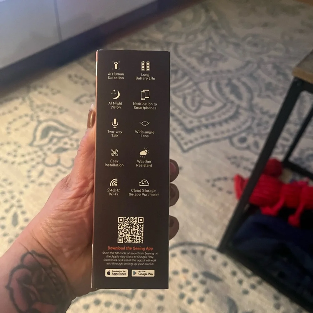 Smart Doorbell Camera with Wi-Fi - Black